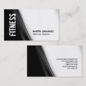 Zwart Wit Grijs Patroon Modern Visitekaartje (Voorkant / Achterkant)