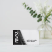 Zwart Wit Grijs Patroon Modern Visitekaartje (Staand voorkant)