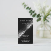 Zwart Wit Grijs Plain Modern Visitekaartje (Staand voorkant)