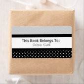 Zwart/Wit/Grijs Polkadots Etiket (Insitu)