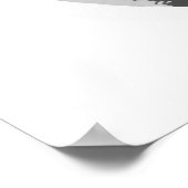 Zwart & Wit Grijs Pop Art Basketbal Print Poster (Hoek)