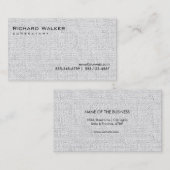 Zwart-wit grijs Professional Plain Cool Visitekaartje (Voorkant / Achterkant)