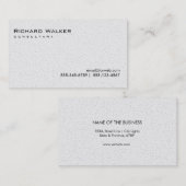 Zwart-wit grijs Professional Plain Cool Visitekaartje (Voorkant / Achterkant)