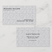 Zwart-wit grijs Professional Plain Cool Visitekaartje (Voorkant / Achterkant)