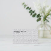 Zwart-wit grijs Professional Plain Cool Visitekaartje (Staand voorkant)