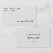 Zwart-wit grijs Professional Plain Cool Visitekaartje (Voorkant / Achterkant)