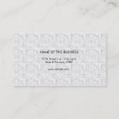 Zwart-wit grijs Professional Plain Cool Visitekaartje (Achterkant)