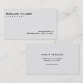 Zwart-wit grijs Professional Plain Cool Visitekaartje (Voorkant / Achterkant)