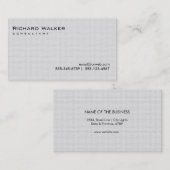 Zwart-wit grijs Professional Plain Cool Visitekaartje (Voorkant / Achterkant)