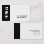 Zwart wit grijs textuur Modern Visitekaartje (Voorkant / Achterkant)