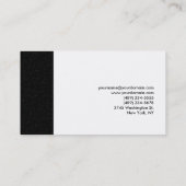Zwart wit grijs textuur Modern Visitekaartje (Achterkant)