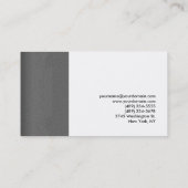Zwart wit grijs textuur Modern Visitekaartje (Achterkant)