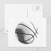 Zwart Wit Grijs Trendy Pop Art Basketbal Briefkaart (Voorkant / Achterkant)