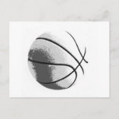 Zwart Wit Grijs Trendy Pop Art Basketbal Briefkaart (Voorkant)