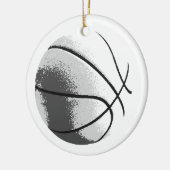 Zwart Wit Grijs Trendy Pop Art Basketbal Keramisch Ornament (Links)