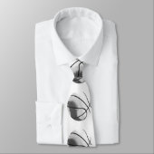 Zwart Wit Grijs Trendy Pop Art Basketbal Stropdas (Gebonden)