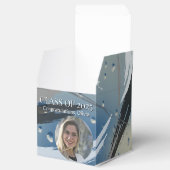 Zwart, Wit & Grijze Penseelstreken Favoriete Doos Bedankdoosjes (Geopend)