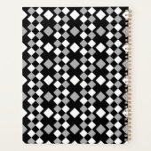 Zwart wit grijze vierkanten geometrisch planner (Achterkant)