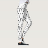 Zwart & Wit Grilleg Hartjes Leggings (Rechts)