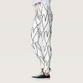 Zwart & Wit Grilleg Hartjes Leggings (Links)