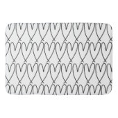 Zwart-wit grillige Schattigee harten Badmat (Voorkant)