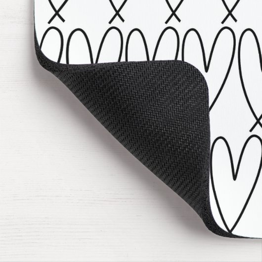 Zwart-wit grillige Schattigee harten Muismat (Hoek)