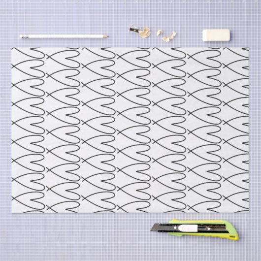 Zwart-wit grillige Schattigee harten Tissuepapier (Craft)