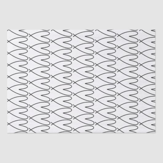 Zwart-wit grillige Schattigee harten Tissuepapier (Voorkant)