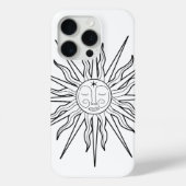 Zwart-wit grillige zon hemelse astrologie Case-Mate iPhone case (Achterkant)
