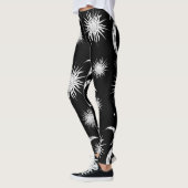 Zwart-wit grillige zon maan & sterren leggings (Links)