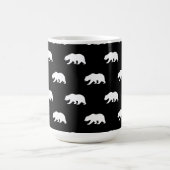Zwart-wit Grizzly Beer Pattern Koffiemok (Center)