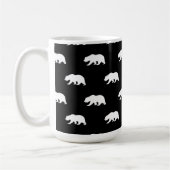 Zwart-wit Grizzly Beer Pattern Koffiemok (Links)