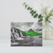 Zwart Wit Groen Berg Fotografie Briefkaart (Staand voorkant)