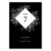 Zwart-wit groen bruiloft kaart (Achterkant)