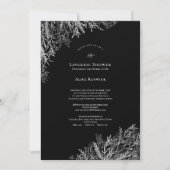 Zwart-wit groen Bruiloft Lingerie Douche Kaart (Voorkant)