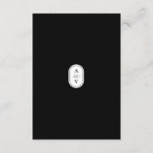 Zwart-wit groen bruiloft Monogram Details Informatiekaartje (Achterkant)