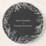 Zwart-wit groen bruiloft zandsteen zandsteen onderzetter<br><div class="desc">Dit Black and White Greenery Wedding Sandstone Onderzetter ontwerp biedt een klassieke combinatie van eenvoudige minimalistische typografie met een neutraal zwart-wit kleurverhaal en chique lijnkunstgroen. De moody blad silhouet versieringen zijn kunstig gerangschikt om een prachtige vloeiende vorm die de gepolijste geometrische elementen, het aanbieden van een prachtig collectie aan een...</div>