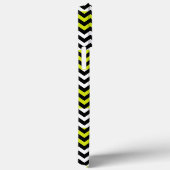Zwart wit groen Chevron Zigzag Monogram Case-Mate iPhone Case (Achterkant / Rechts)