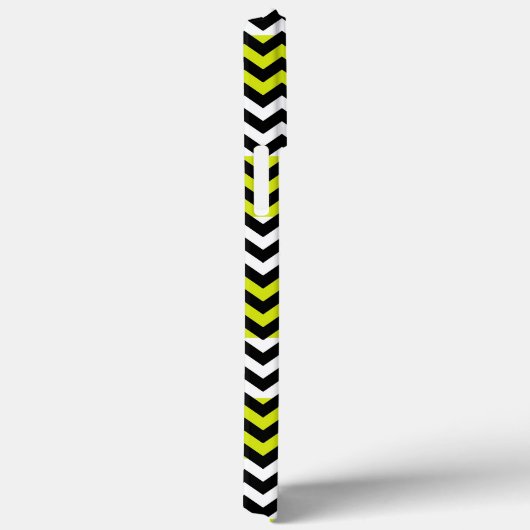 Zwart wit groen Chevron Zigzag Monogram Case-Mate iPhone Case (Achterkant / Rechts)