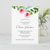 Zwart Wit Groen Eucalyptus Bloemen Vrijgezellenfee Kaart (Staand voorkant)