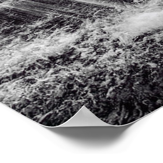 Zwart wit groen gebergte zwart-wit zwart-wit poster (Hoek)