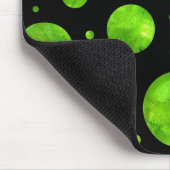 Zwart-wit Groen Polka Dot Mousepad Muismat (Hoek)