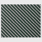 Zwart Wit Groen Schachbrett Schakering Cadeaupapier (Vlak)