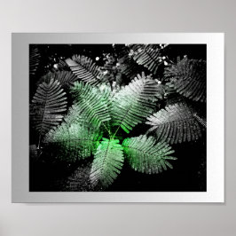 Zwart Wit Groen Tropische Printable Kunst Poster