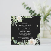 Zwart & Wit groen Vierkant Vrijgezellenfeest Kaart (Staand voorkant)