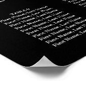 Zwart-Wit Groene Huwelijkszitplaats Grafiek Poster (Hoek)