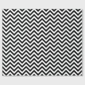 Zwart-wit groot Chevron ZigZag Pattern Cadeaupapier (Vlak)