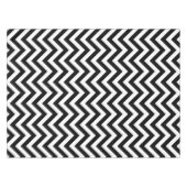 Zwart-wit groot Chevron ZigZag Pattern Tafelkleed (Voorkant (Horizontaal))