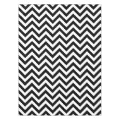 Zwart-wit groot Chevron ZigZag Pattern Tafelkleed (Voorkant)