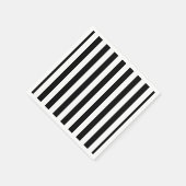 Zwart-wit Groot formaat Verticaal Stripes Papier Servet (Hoek)